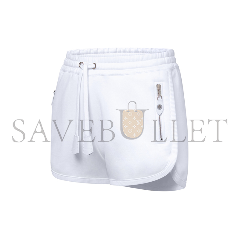 LOUIS VUITTON LEATHER ACCENT JOGGING SHORTS 1AIAGN